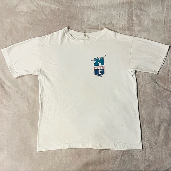 Vintage MLB Ken Griffey Junior 24 White T-Shirt Men’s Size XL - Picture 2 of 4